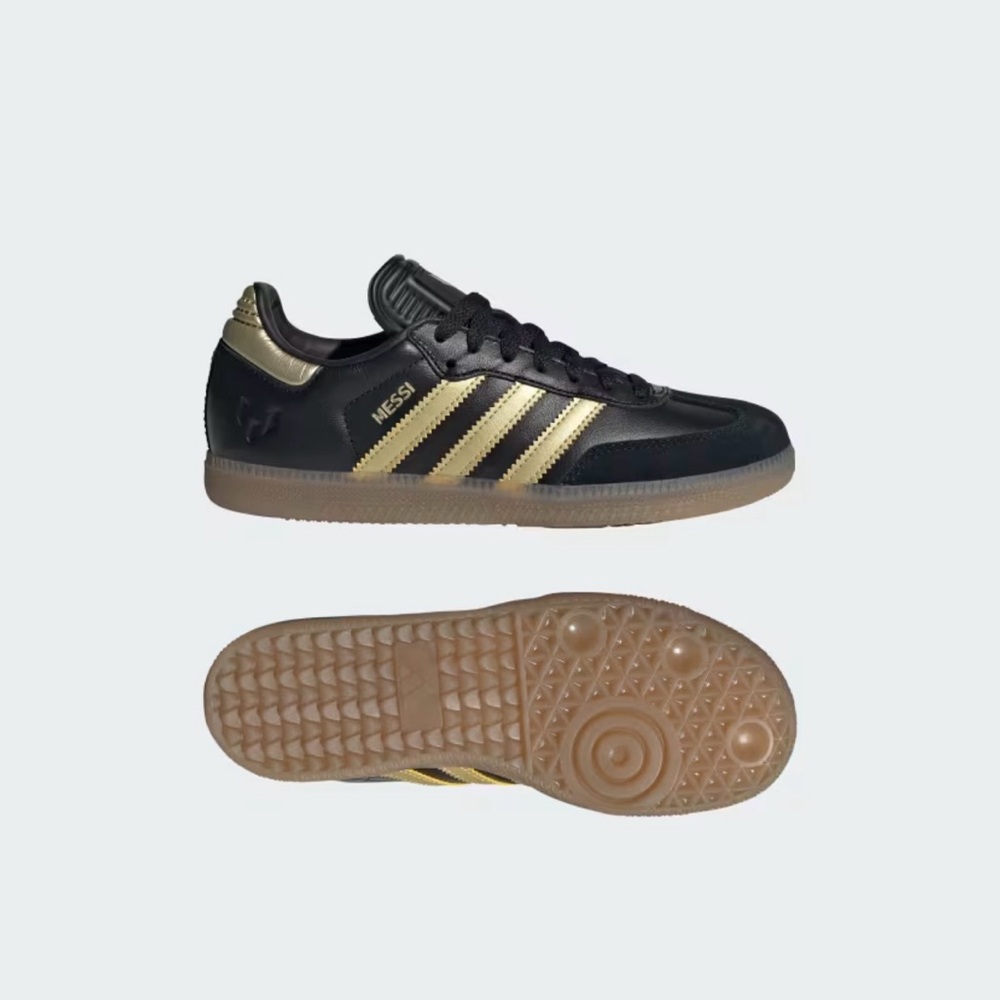 Adidas Kids Samba Messi Black Gold Soccer Sneakers size 11 Toddler - NEW IN BOX